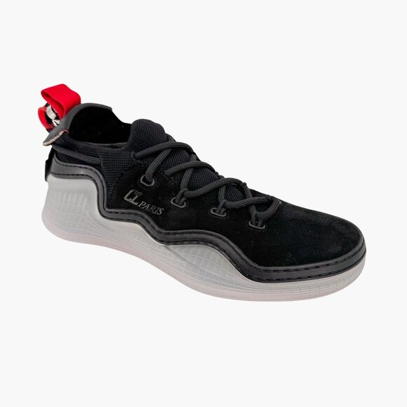 Christian Louboutin Arpoador Black Suede Sock Sneakers Size 40.5 US 10.5 Women's - Picture 10 of 16